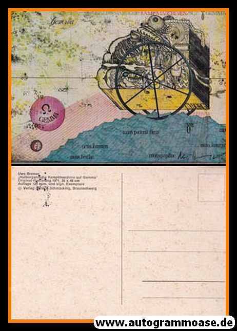 Autogramm Kunst | Uwe BREMER | 1971 "Halborganische Kampfmaschine"