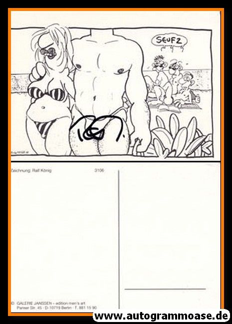 Autogramm Comic | Ralf KÖNIG | 2000er (SW-Cartoon Nr. 3106)