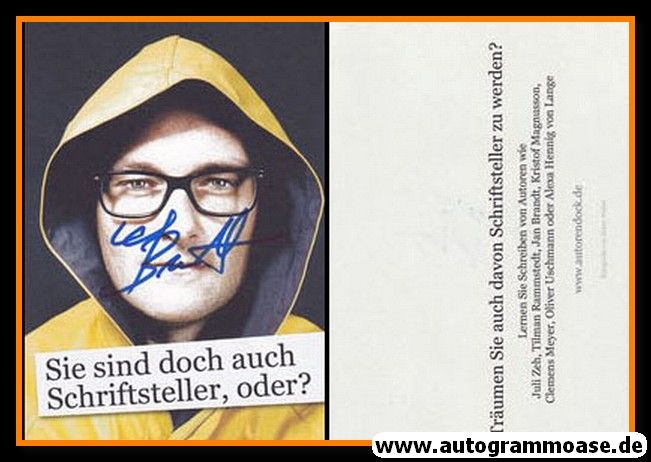 Autogramm Literatur | Jan BRANDT | 2000er (Portrait Color) Autorendock