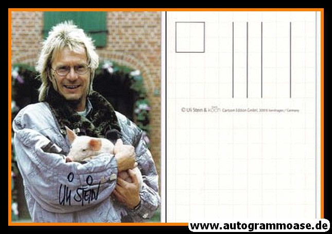 Autogramm Comic | Uli STEIN | 2000er (Portrait Color mit Schwein)