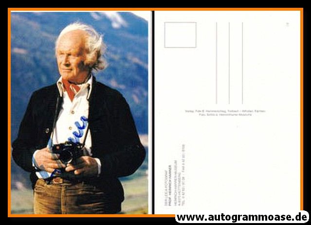 Autogramm Bergsteigen | Heinrich HARRER | 1980er (Portrait Color)