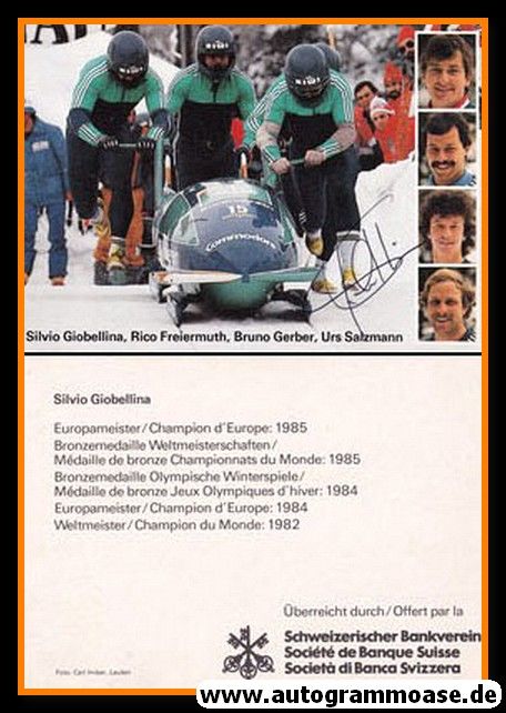 Autogramm Bob | Silvio GIOBELLINA | 1980er (Collage Color Team) OS-Bronze 1984