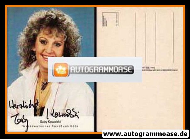 Autogramm TV | WDR | Gaby KOWALSKI | 1980er (Portrait Color)