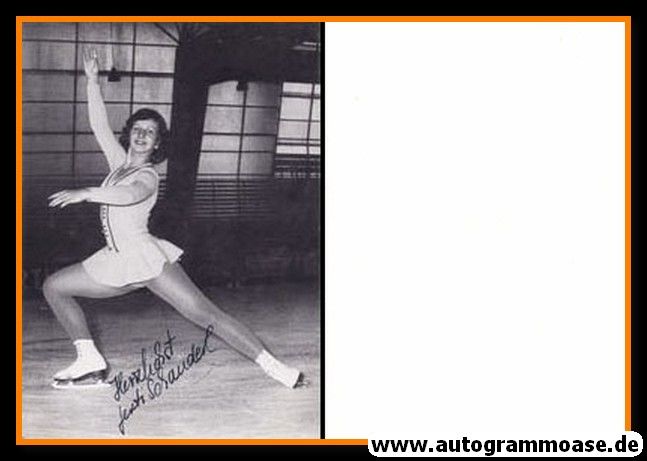 Autogramm Eiskunstlauf | Gerti SCHANDERL | 1970er (Portrait SW)