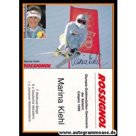 Autogramm Ski Alpin | Marina KIEHL | 1988 (Collage Color Rossignol) OS-Gold