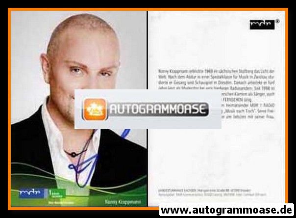Autogramm Radio | MDR1 Sachsen | Ronny KRAPPMANN | 2008 "Musik Nach Tisch" (Portrait Color Zillmann)