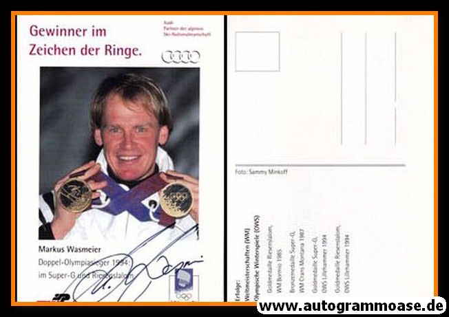 Autogramm Ski Alpin | Markus WASMEIER | 1994 (Portrait Audi) OS-Gold