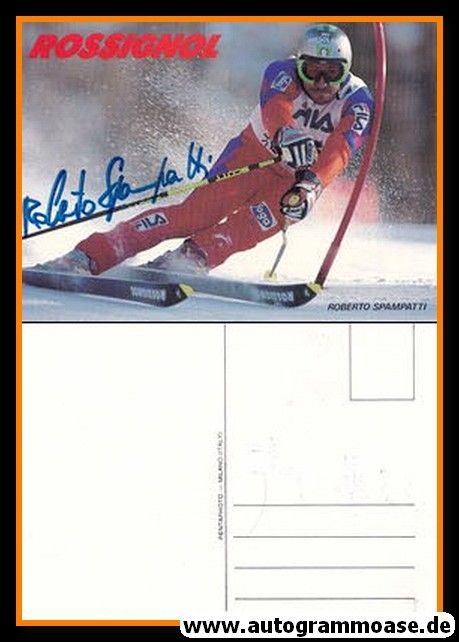Autogramm Ski Alpin | Roberto SPAMPATTI | 1990er (Rennszene Color) Rossignol