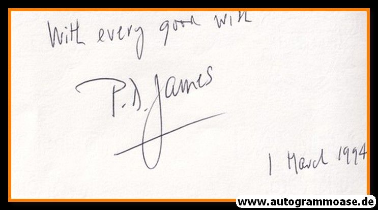 Autograph Literatur (UK) | P. D. JAMES