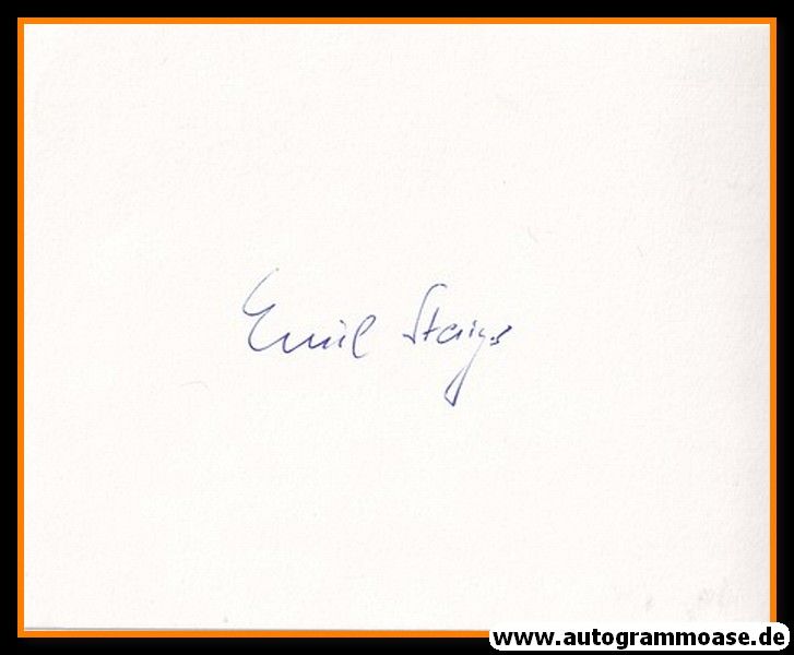 Autograph Literatur (Schweiz) | Emil STAIGER