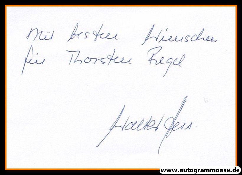 Autograph Schauspieler | Walter HESS (Widmung)