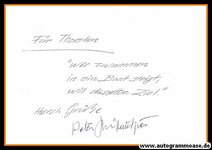 Autograph Schauspieler | Peter MITTERRUTZNER (Widmung)