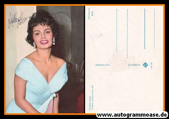 Autogramm Film (Italien) | Sophia LOREN | 1960er (Portrait Color) UFA CK134