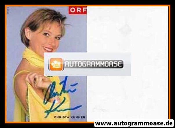 Autogramm TV | ORF | Christa KUMMER | 2000er (Portrait Color)