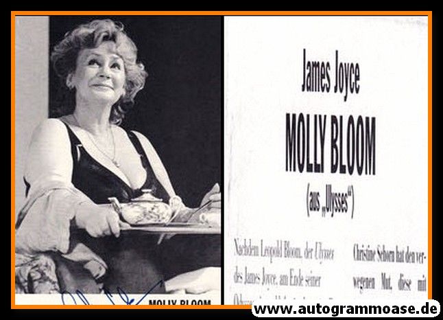 Autogramm Schauspieler | Christine SCHORN | 1992 (Portrait SW) Molly Bloom