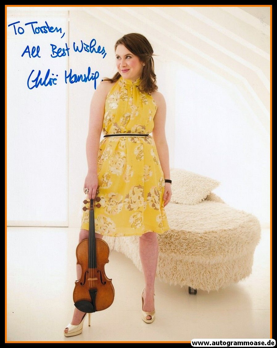 Autogramm Violine (UK) | Chloe HANSLIP | 2010er Foto (Portrait Color XL) 2