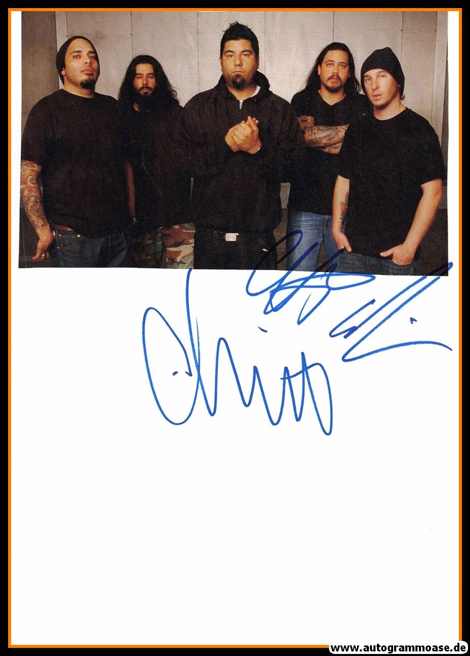 Autogramme Metal (USA) | DEFTONES | 3 Unterschriften (Chino, Chi Ceng, Cunningham)