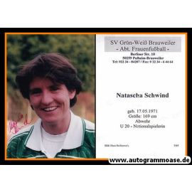 Autogramm Fussball (Damen) | Grün-Weiss Brauweiler | 1997 Foto | Natascha SCHWIND