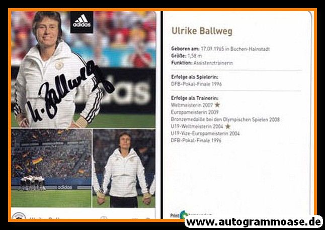 Autogramm Fussball (D) | DFB | 2011 Adidas | Ulrike BALLWEG