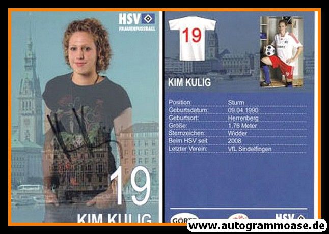 Autogramm Fussball (Damen) | Hamburger SV | 2008 | Kim KULIG
