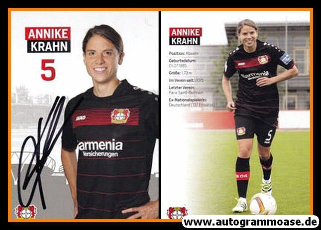 Autogramm Fussball (D) | Bayer Leverkusen | 2016 | Annike KRAHN