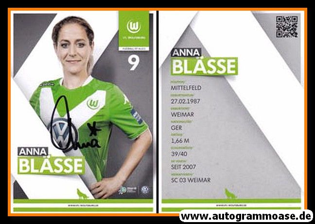 Autogramm Fussball (D) | VfL Wolfsburg | 2014 | Anna BLÄSSE