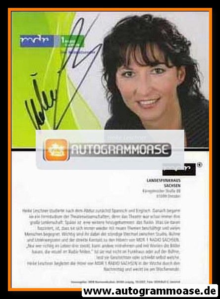 Autogramm Radio | MDR1 Sachsen | Heike LESCHNER | 2006 (Portrait Color) Heinrich