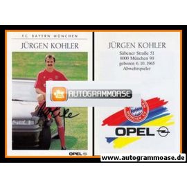 Autogramm Fussball | FC Bayern München | 1990 | Jürgen KOHLER
