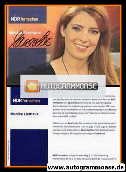 Autogramm TV | NDR | Monica LIERHAUS | 2000er "Sportclub"