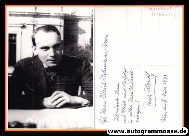 Autogramm Literatur | Joseph HANDL | 1970er (Portrait SW)