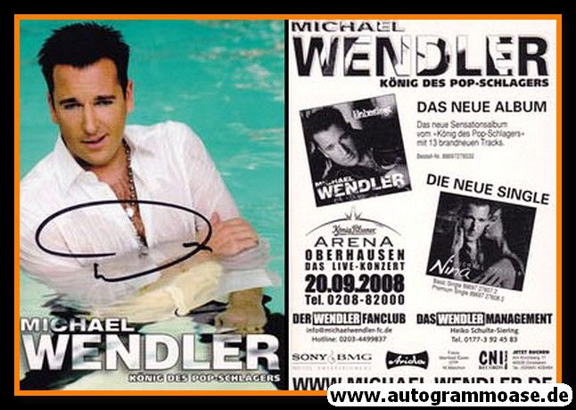 Autogramm Schlager | Michael WENDLER | 2008 "Unbesiegt" (Portrait Color)