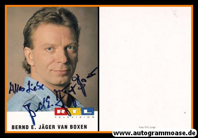 Autogramm TV | RTL | Bernd E. JÄGER VAN BOXEN | 1990er (Portrait Color)