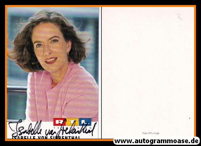 Autogramm TV | RTL | Isabelle VON SIEBENTHAL | 1990er (Portrait Color)