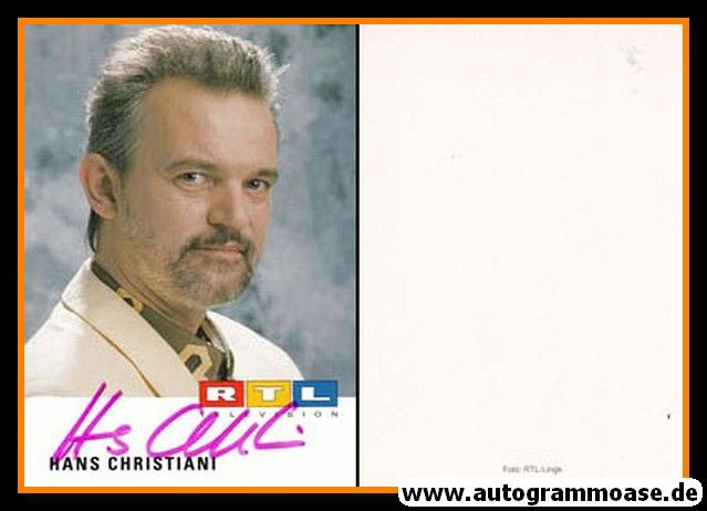 Autogramm TV | RTL | Hans CHRISTIANI | 1990er (Portrait Color) 2