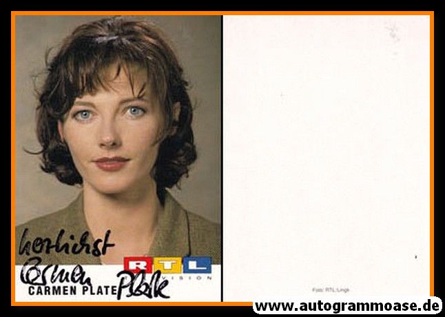 Autogramm TV | RTL | Carmen PLATE | 1990er (Portrait Color)