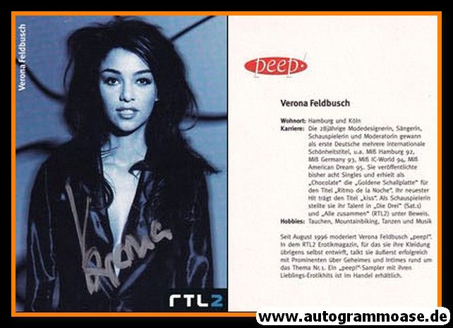 Autogramm TV | RTL2 | Verona POOTH | 1996 "Peep!"