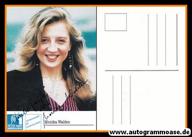 Autogramm Radio | NDR1 | Monika WALDEN | 1990er (Portrait Color)
