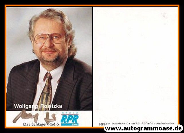 Autogramm Radio | RPR2 | Wolfgang ROSITZKA | 1990er (Portrait Color)
