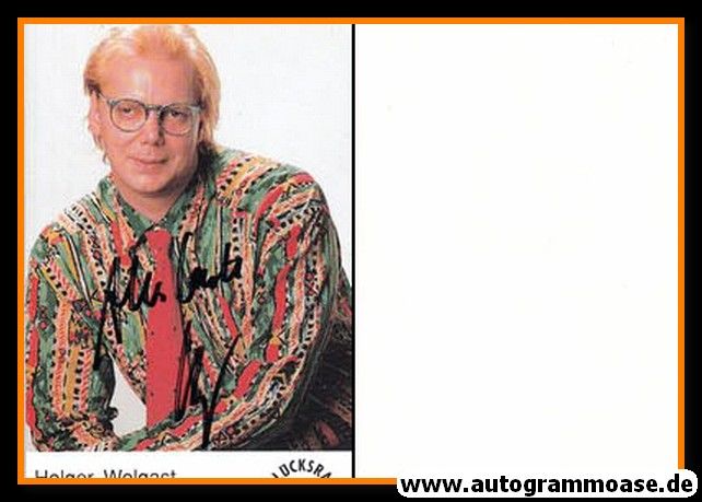 Autogramm TV | SAT1 | Holger WOLGAST | 1980er "Glücksrad"