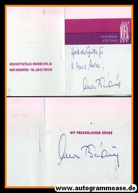 Autogramm Fussball | VfL Osnabrück | 1990er | Werner BISKUP (Clubkarte)