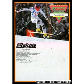 Autogramm Ski Alpin | Karin DEDLER | 1990er (Renszene Color) Raichle