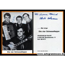Autogramme Karneval | DIE VIER SCHWAADLAPPE | 1970er (Portrait SW)