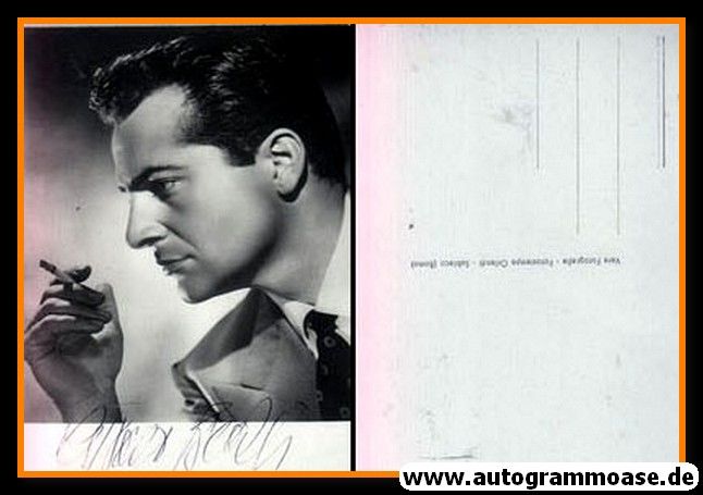 Autogramm Film (Italien) | Rossano BRAZZI | 1940er (Portrait SW) Vera