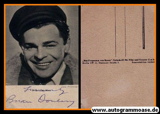 Autogramm Film (USA) | Brian DONLEVY | 1930er (Portrait SW) Ross / Paramount