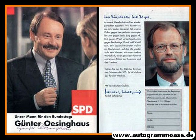 Autogramm Politik | SPD | Günter OESINGHAUS | 1994 (Bundestagswahl)