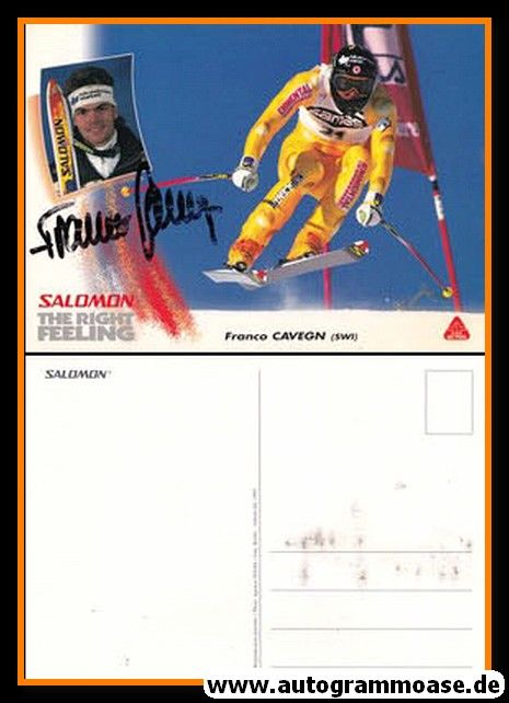 Autogramm Ski Alpin | Franco CAVEGN | 1995 (Collage Color) Salomon