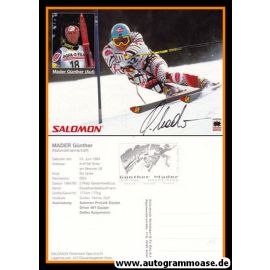 Autogramm Ski Alpin | Günther MADER | 1995 (Collage Color) Salomon