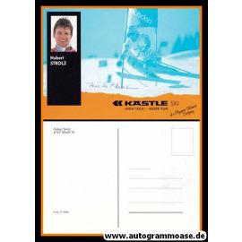 Autogramm Ski Alpin | Hubert STROLZ | 1990er (Collage Color Kästle) OS-Gold 1988