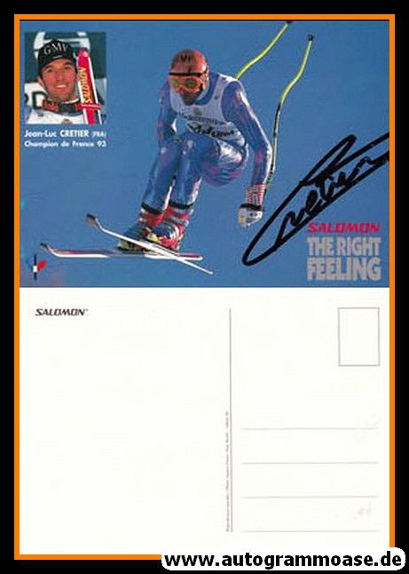 Autogramm Ski Alpin | Jean-Luc CRETIER | 1990er (Collage Color Salomon) OS-Gold 1998