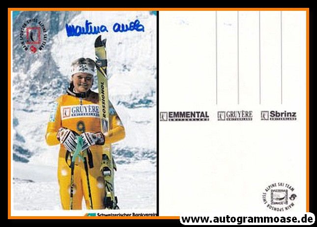 Autogramm Ski Alpin | Martina ACCOLA | 1990er (Portrait Color) Banque Suisse